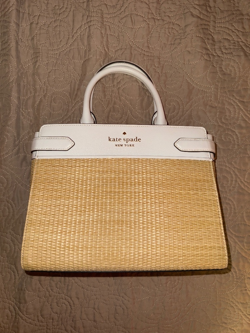 Kate Spade Staci Straw Handbag